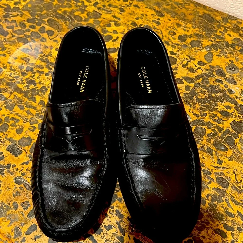 Black Cole Haan driver shoes